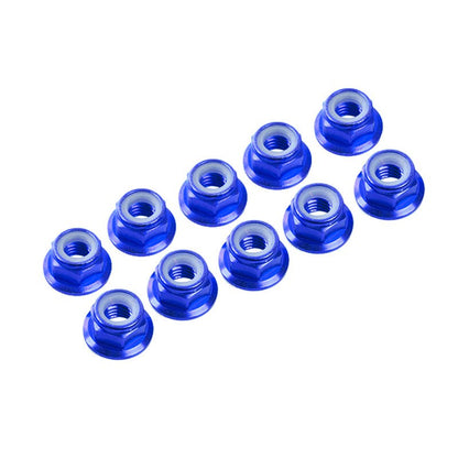 3MM. ALU. NYLON NUT W/FLANGED (10pcs)