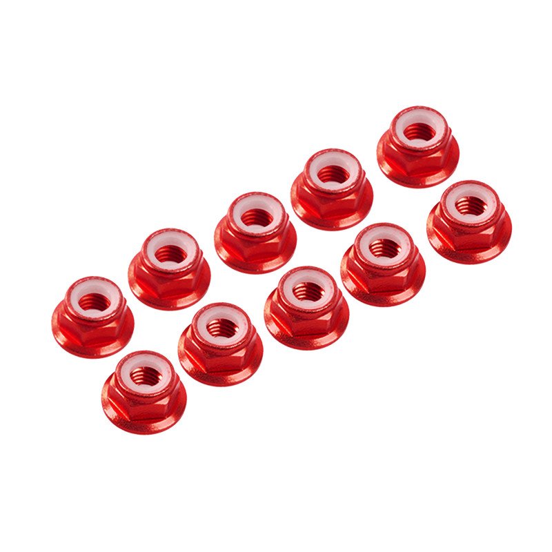 3MM. ALU. NYLON NUT W/FLANGED (10pcs)