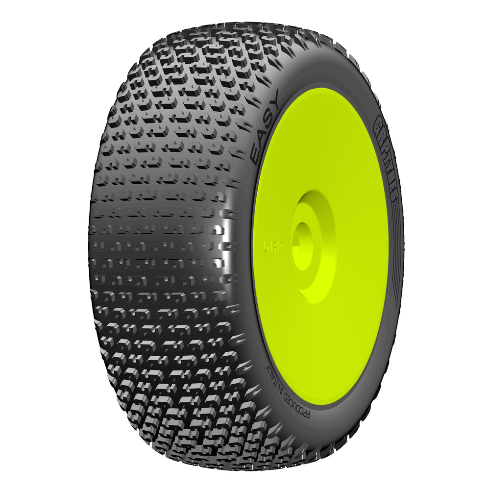 GRP 1:8 BU EASY – New Closed Cell Insert – Mounted on New Closed Yellow Wheel – 1 Pair