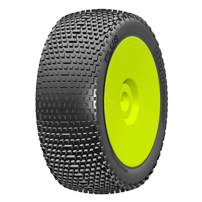 GRP 1:8 BU PLUS – New Closed Cell Insert – Mounted on New Closed Yellow Wheel – 1 Pair