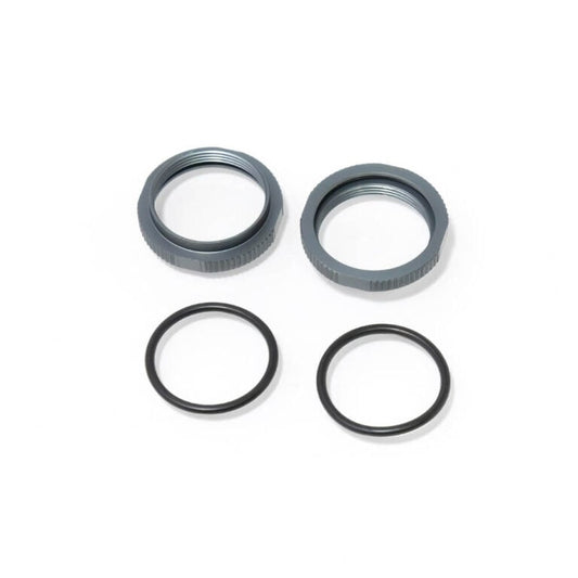 TKR6013B – Shock Adjustment Collars (short, aluminum, GUN METAL ano, 2pcs)