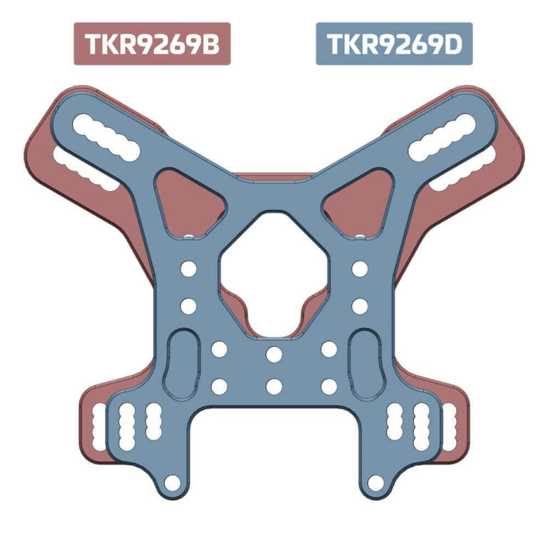 TKR9269D – Shock Tower (rear, lightened, 7075 CNC, GM ano, EB/NB48 2.x)