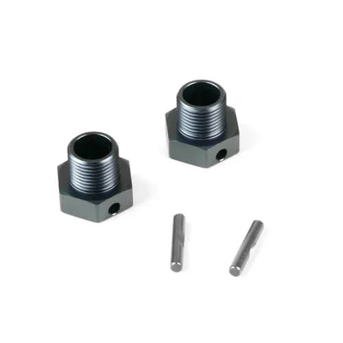 TKR9671 – Wheel Hubs (+2mm offset, 17mm, gun metal ano, w/pins, 2pcs)