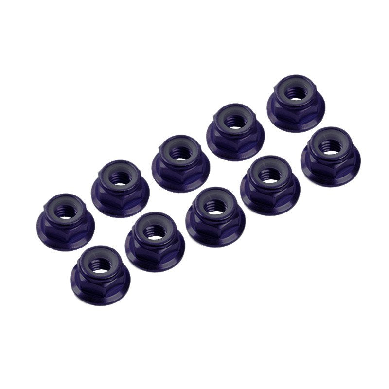 3MM. ALU. NYLON NUT W/FLANGED (10pcs)