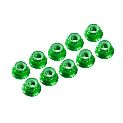 3MM. ALU. NYLON NUT W/FLANGED (10pcs)