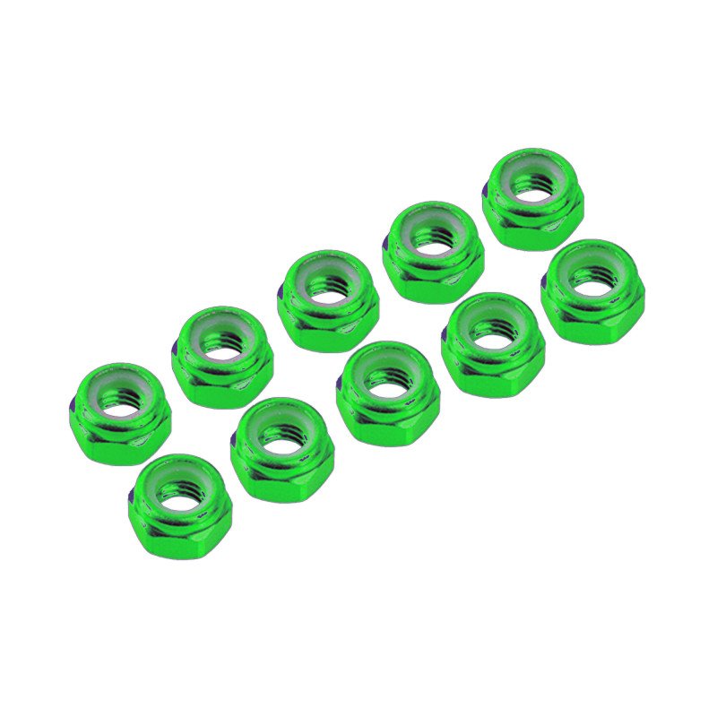 3 mm. ALU. NYLON NUT (10pcs)