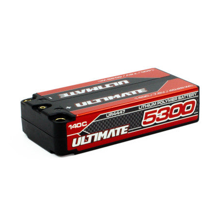 ULTIMATE GRAPHENE HV LiPo BATTERY SHORTY 7.6v. 5300mAh 140C 5mm TUBES