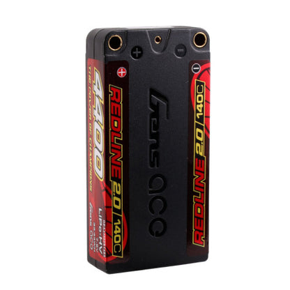 GENS ACE REDLINE 2.0 SERIES 4400 mAh SHORTY 7.6V HV 140C 2S1P HC 5.0mm BANANA BULLET - GEA44002S14S5