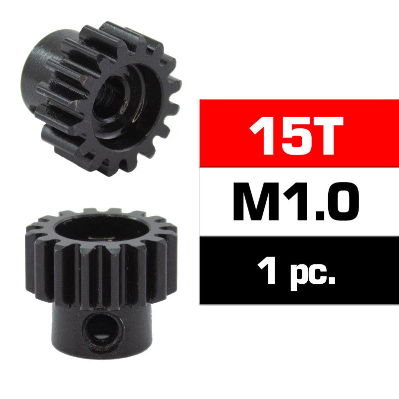HSS STEEL M1.0 PINION GEAR 15T W/5.0mm BORE
