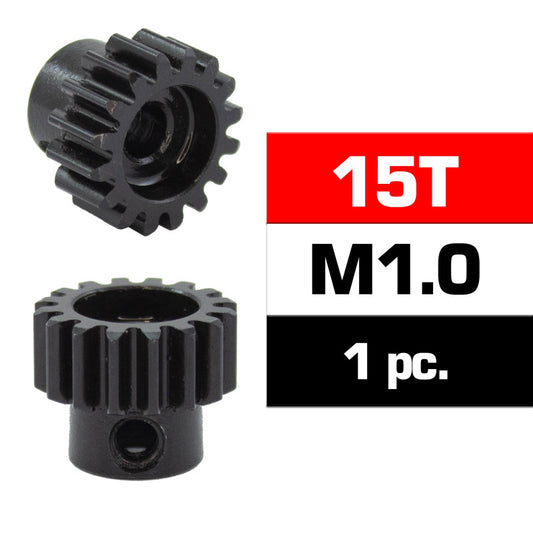 HSS STEEL M1.0 PINION GEAR 15T W/5.0mm BORE